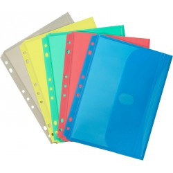 new pack of 7 YELLOW COLOUR - C-Line Mini Poly Binder Pocket with Closure, 1/2-Inch Gusset, 8.5 x 5.5,